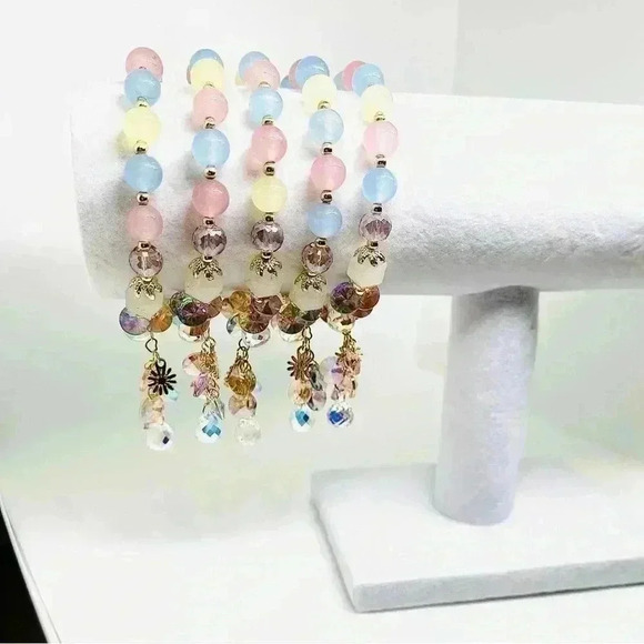 Flower Charm Crystal Bracelet - Picture 7 of 11